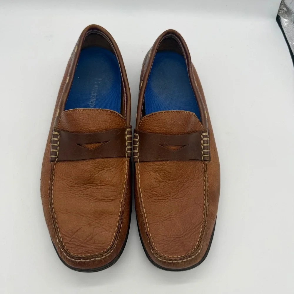 Johnston & Murphy Mens Brown Leather Penny Loafers 20-2690 Size 9M